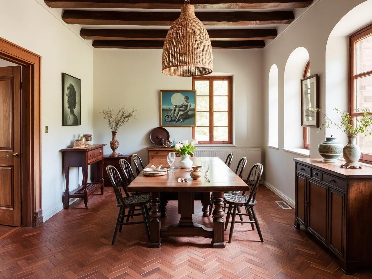 A Spanish dining room rebuilt from terracotta up